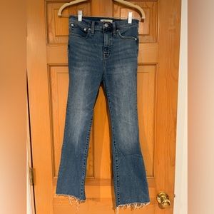 Madewell Jeans - Cali Demi Boot - frayed hem - great condition - size 26